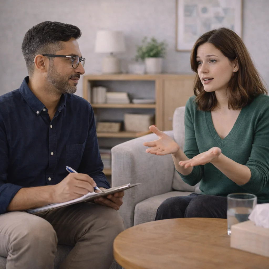 Человек учится саморегуляции и снижает стресс с помощью психотерапии и осознанности